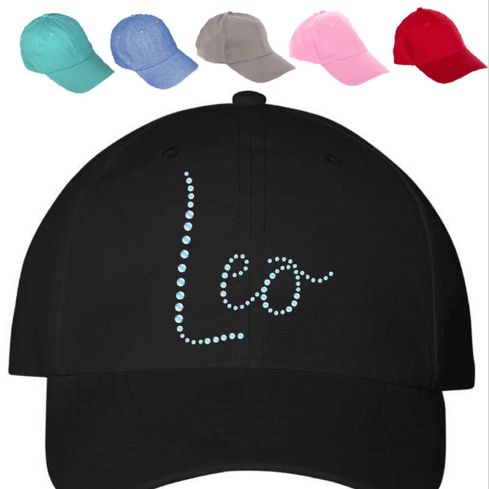 Rhinestone Leo Zodiac Cap